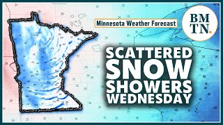 Snow across Minnesota for 24 hours cooler temps ahead [upl. by Nagek]