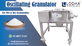 Oscillating Granulator [upl. by Amersham]