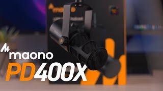 Maono PD400X USBC amp XLR Dynamic Microphone Review [upl. by Morley453]