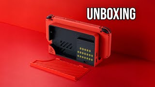 Unboxing the Mario Red Edition OLED Switch [upl. by Enylcaj112]