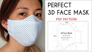 NO FOG ON GLASSES  Perfect 3D Face Mask  Best FitComfortableBeautiful Face Mask  PDF Pattern [upl. by Ambie]