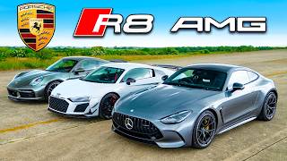 New AMG GT 63 v R8 GT v 911 Turbo DRAG RACE [upl. by Cordier]