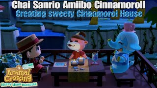 Animal Crossing NH Happy Home Paradise  Chai Sanrio Amiibo Creating Sweety Cinnamorol House [upl. by Feerahs194]