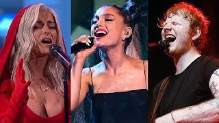 Times Famous Singers Hit Their Highest Notes Ever Lowest To Highest [upl. by Good105]