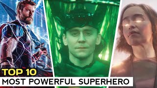 Top 10 Most Powerful Superheroes In MCU  In Hindi Explained  MJs POV [upl. by Epuladaug304]