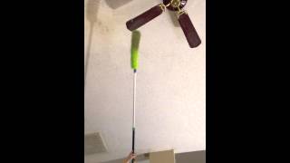 Using the Norwex Telescoping Mop Handle With Enviro Wand to Dust the Cathedral Ceiling and Fan [upl. by Gnal]