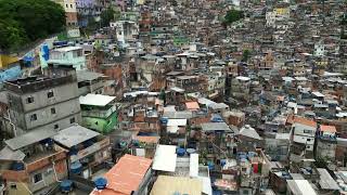 Drone flight Rio de Janeiro Brazil  Rocinha Favela  01 [upl. by Evy321]