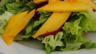 Receta de ensalada con mango [upl. by Rimola]