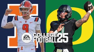 Illinois vs Oregon CFB SimulationEA Sports College Football 25 [upl. by Yramliw]