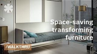 Space saving furniture that transforms 1 room into 2 or 3 [upl. by Rey]