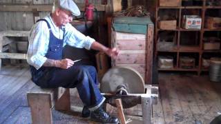 Mr Keeble Explains  Sharpening A Knife on a Grind Stone [upl. by Anaibaf]