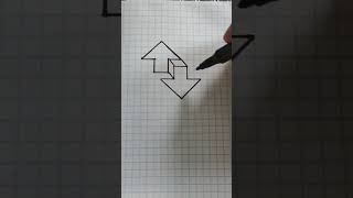 Drawing arrows illusion shorts 3d illusion [upl. by Ardnuaet]