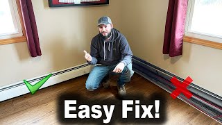 How to Fix Loose Baseboard Heat Covers  Make Your Heat More Efficient [upl. by Alissa]