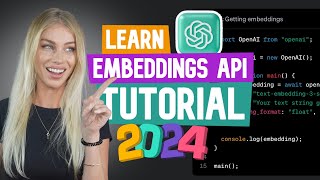Master OpenAI EMBEDDING API super simple [upl. by Laurel578]