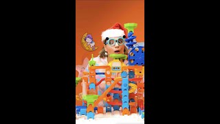 Learn Colors and Numbers  Fun Marble Maze with Building Blocks marblemaze [upl. by Froemming639]