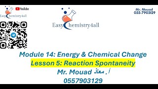 Energy amp Chemical Change  L 5 Reaction Spontaneity EasyChemistry4all [upl. by Simona]