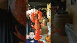 lobster catching and cooking lobster lasvegas foodchallenge shorts [upl. by Daveen469]