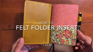 How to make a felt folder insert [upl. by Chemash]