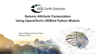 OpendTect Demo Seismic attribute computation using OpendTects ODBind Python module [upl. by Griffy]