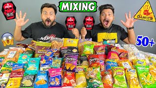 MIXING 50 CHIPS WITH THE HOTTEST JOLO CHIP CHALLENGE  50 INDIAN CHIPS EATING CHALLENGE Ep387 [upl. by Amalita]