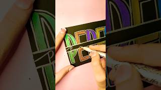 Creative Lettering Techniques How to Make Colorful Letter Designs🤗shorts youtubeshorts [upl. by Nnaeirb450]