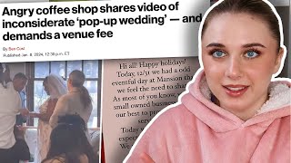 Couple do “pop up wedding” at local coffee shop… AND REFUSE TO PAY [upl. by Nisse996]