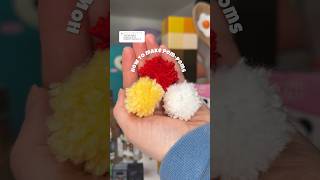 How to make pompoms using a FORK [upl. by Asilef]