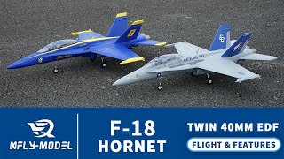 XFly Model F18 Hornet Twin 40mm EDF Jet Flight Video [upl. by Aciretehs168]