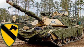 US Army Steel Cavalry M1A2 SEPv3 Abrams tanks during combat exercises in Finland NATO [upl. by Affrica]