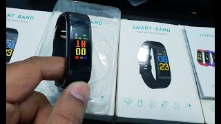 Smart FitnessHealth Band 115 Plus Unboxing Charging Features Smart Band 115P 115 [upl. by Eicam511]