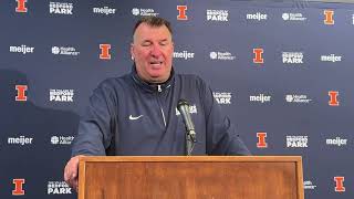 Minnesota postgame Illini coach Bret Bielema postgame [upl. by Asamot]