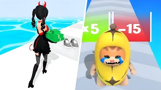 good girl bad girl  epic banana run merge master  android gameplay [upl. by Germin]