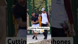 Cutting Headphones Prank 😂 JoeySalads Pranks Shorts [upl. by Hannahoj]