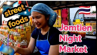 JOMTIEN NIGHT MARKET  Thai street food and more [upl. by Aitam750]