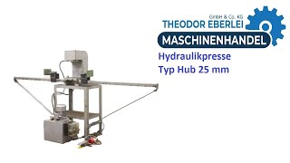 ID 34281 Hydraulikpresse Typ Hub 25 mm [upl. by Earesed]