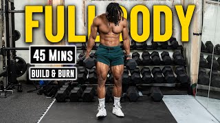 45 Mins Full body Dumbbell Workout No Bench  Build Muscle amp Burn Fat 23 [upl. by Nuhsar466]