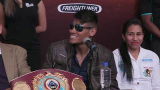 Navarrete and Ancajas preview their fights and explain the importance of fighting in Mexico [upl. by Nylek]