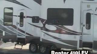 Raptor 410LEV Toy Hauler at wwwBigDaddyRVscom [upl. by Ecinuahs]