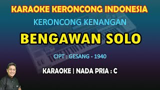 Bengawan solo karaoke Gesang  keroncong kenangan nada pria C [upl. by Dier]