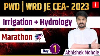 PWD  WRD  JE  CEA 2023  Irrigation  Hydrology  Marathon Day  1  By Abhishek mahale [upl. by Yehus834]