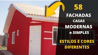 🏡 Descubra o PODER DA SIMPLICIDADE 58 FACHADAS DE CASAS MODERNAS  Vibrantes em Cores e Estilos [upl. by Bronk739]