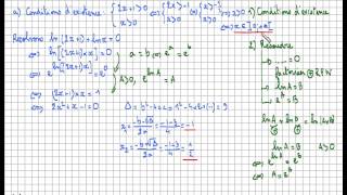 Fonction logarithme népérien  résoudre des équations avec des logarithmes  exercice niveau bac [upl. by Akahc]