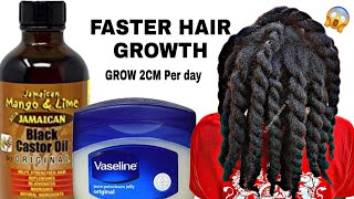 How to use JAMAICAN BLACK CASTOR OIL and VASELINE to grow hair very fast Grow 2cm per day [upl. by Esor]