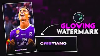 Glowing watermark tutorial  Alight motion tutorial [upl. by Natsirt]