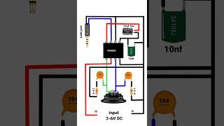 amplifier circuit TDA 2822N amplifier shorts youtubeshorts [upl. by Berns]