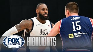 Serbia vs United States Highlights  USA Basketball Showcase [upl. by Barcus]