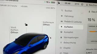 Tesla Model Y laden von 8  auf 80  wie viel kostet es und wie lange dauert es real [upl. by Aniles]