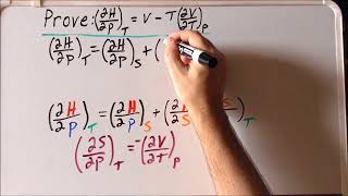 Thermodynamics enthalpy change per pressure change colorcoded derivation [upl. by Singhal]