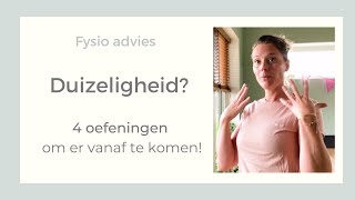 ZO kom je van je duizeligheid af 4 oefeningen  Fysio tips [upl. by Halak327]