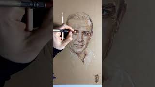 Sketching Sean Connery as James Bond art portrait SeanConnery JamesBond 007 [upl. by Gustafsson]